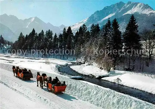 Pferdeschlitten Stellwagen Birgsautal 