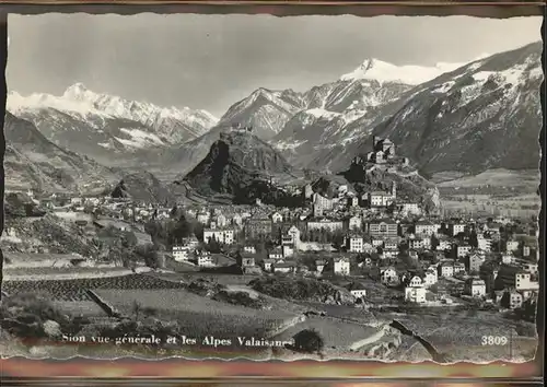 kk06012 Sion VS Alpes Valaisanes Kategorie. Sion Alte Ansichtskarten