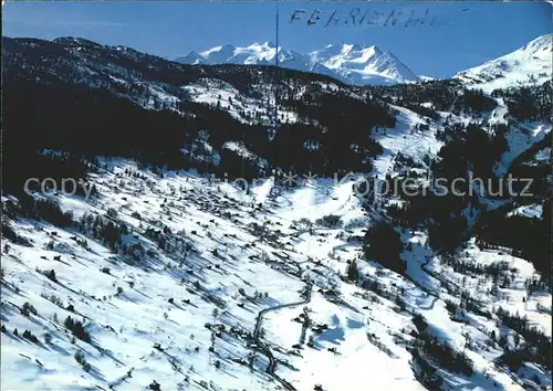 Buerchen Skigebiet Ronalp Moosalp mit Mischabelgruppe / Buerchen /Bz. Raron