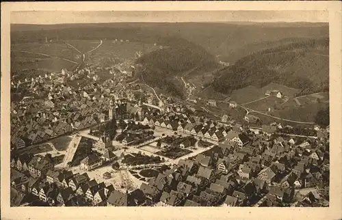 Freudenstadt Schwarzwald Panorama Stadtzentrum Luftschiffaufnahme