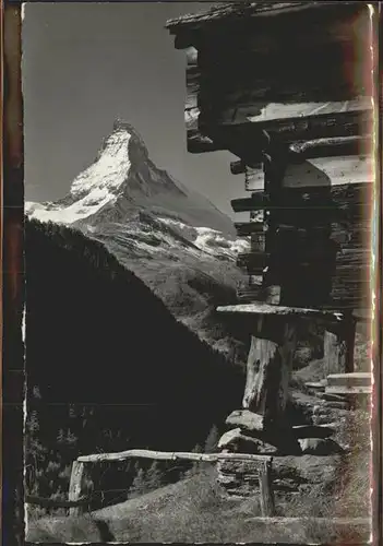 Zermatt VS Blick von Findeln zum Matterhorn Kat. Zermatt