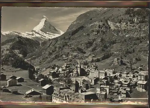 Zermatt VS Panorama mit Matterhorn Kat. Zermatt