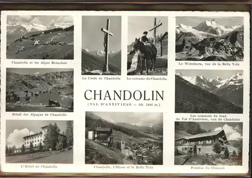 kk06312 Chandolin VS Sehenswuerdigkeiten und Details von Chandolin (franz.) Kategorie. Chandolin Alte Ansichtskarten