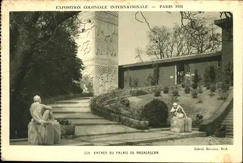 Events Exposition coloniale internationale Paris Entree du Palais de Madagascar / Events /