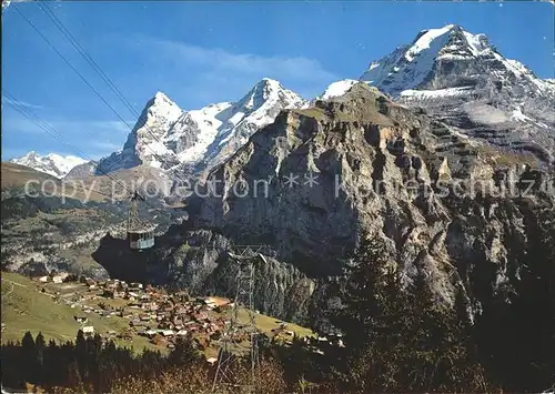 Muerren BE mit Schilthornbahn Eiger M?nch Jungfrau / Muerren /Bz. Interlaken