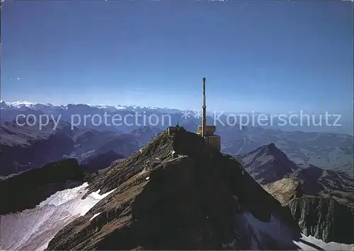 Saentis AR S?ntisgipfel von Osten mit Observatorium / Saentis /Rg. Saentis AI