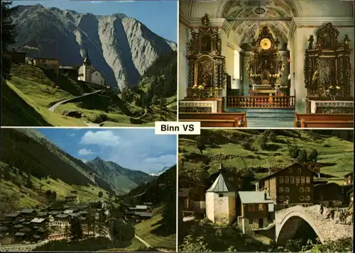 AK / Ansichtskarte Binn Binn Kirche Altar Bruecke x / Binn /Bz. Goms