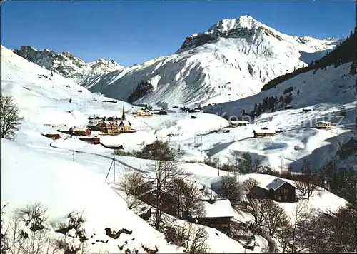 St Antoenien GR mit Scheienfluh und Schollberg / St Antoenien /Bz. Praettigau-Davos