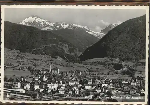 Brig Brigue et le massif du Simplon Kat. Brig