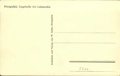 Koenigsfeld Schwarzwald Liegehalle Luisenruhe / Koenigsfeld im Schwarzwald /Schwarzwald-Baar-Kreis LKR