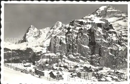 Muerren BE Allmendhubelbahn mit Eiger Moench Jungfrau / Muerren /Bz. Interlaken