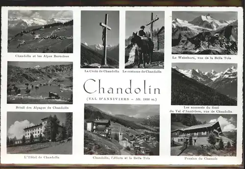 kk06313 Chandolin VS Sehenswuerdigkeiten und Details von Chandolin (franz.) Kategorie. Chandolin Alte Ansichtskarten