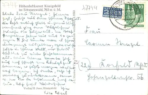 Koenigsfeld Schwarzwald Flugaufnahme Hindenburgplatz / Koenigsfeld im Schwarzwald /Schwarzwald-Baar-Kreis LKR
