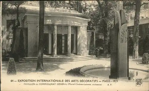 AK / Ansichtskarte Events Exposition Internationale des Arts Decoratifs Paris Pavillon de Commissariat General  / Events /