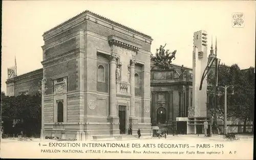 AK / Ansichtskarte Events Exposition Internationale des Arts Decoratifs Paris Pavillon National d'Italie / Events /