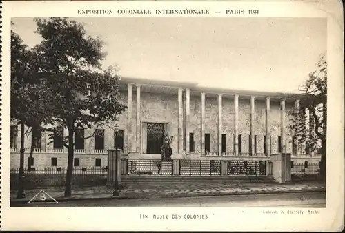 AK / Ansichtskarte Events Exposition Coloniale Internationale Paris Musee des Colonies / Events /