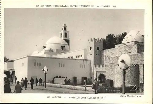 AK / Ansichtskarte Events Exposition Coloniale Internationale Paris Algerie Pavillon Cote Sud-Algerien / Events /