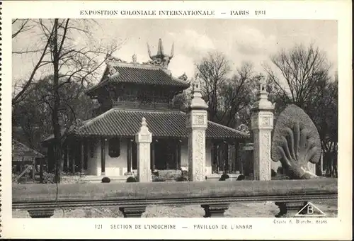 AK / Ansichtskarte Events Exposition Coloniale Internationale Paris Section de l'Indochine Pavillon de l'Annam / Events /