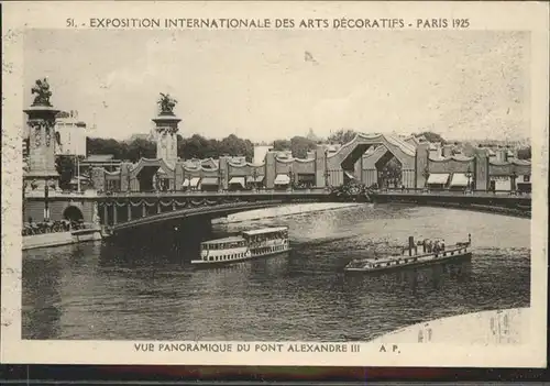 AK / Ansichtskarte Events Exposition Internationale des Arts Decoratifs Paris Dampfer / Events /