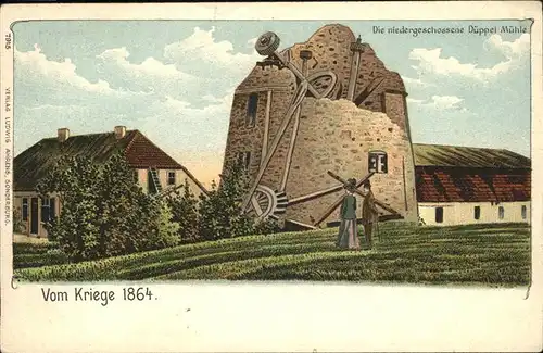 AK / Ansichtskarte Titz Niedergeschossene Dueppelsmuehle vom Kriege 1864 / Titz /Dueren LKR