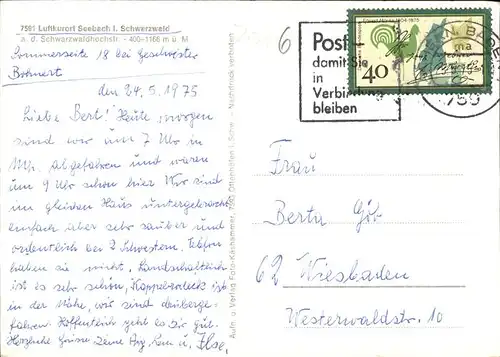AK / Ansichtskarte Seebach Ottenhoefen Schwarzwald Luftkurort Kat. Ottenhoefen im Schwarzwald