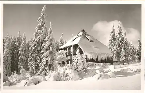 AK / Ansichtskarte Seebach Ottenhoefen Schwarzwald Darmstaedter Huette im Winter Kat. Ottenhoefen im Schwarzwald