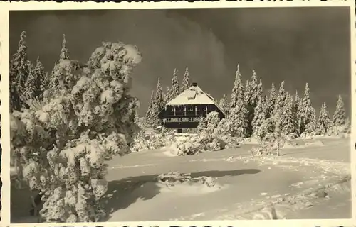 AK / Ansichtskarte Seebach Ottenhoefen Schwarzwald Darmstaedter Huette Winter Kat. Ottenhoefen im Schwarzwald