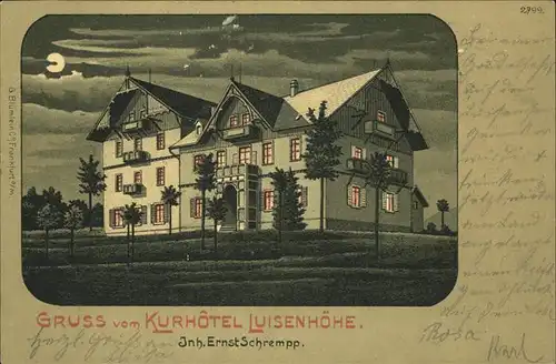 AK / Ansichtskarte Guenterstal Freiburg Kurhotel Luisenhoehe Ernst Schrempp / Freiburg im Breisgau /Breisgau-Hochschwarzwald LKR