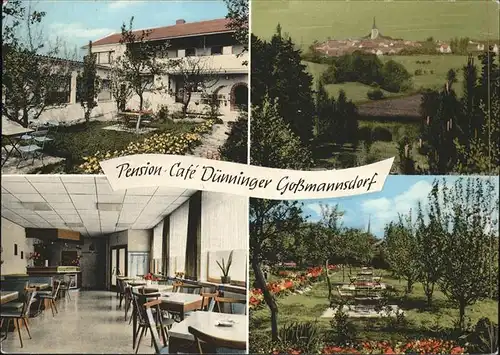 AK / Ansichtskarte Gossmannsdorf Hassberge Pension-Cafe Duenninger / Hofheim i.UFr. /Hassberge LKR