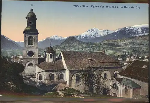 AK / Ansichtskarte kk06016 Sion VS Eglise Haut de Cry Kirche Jesuites Kategorie. Sion Alte Ansichtskarten