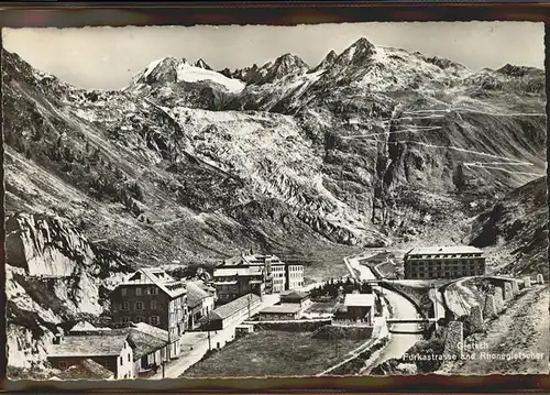AK / Ansichtskarte Oberwald VS Gletsch Furkastrasse Rhonegletscher