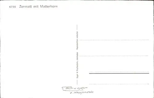 AK / Ansichtskarte Zermatt VS Matterhorn Kat. Zermatt