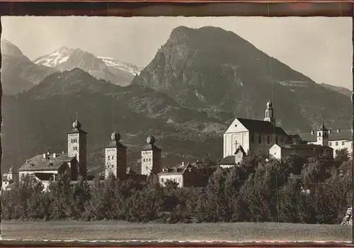 AK / Ansichtskarte Brig Stockalper Schloss und Kollegialkirche Kat. Brig