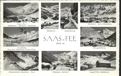 AK / Ansichtskarte Saas Fee Detailansichten rund um Saas Fee Kat. Saas Fee