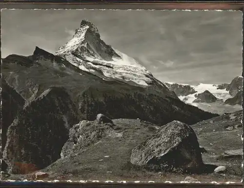 AK / Ansichtskarte Zermatt VS Im Zmuttal bei Zermatt. Hoernli Matterhorn Col d Herens Kat. Zermatt