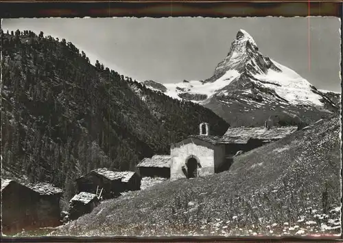 AK / Ansichtskarte Zermatt VS Findeln und Matterhorn Kat. Zermatt