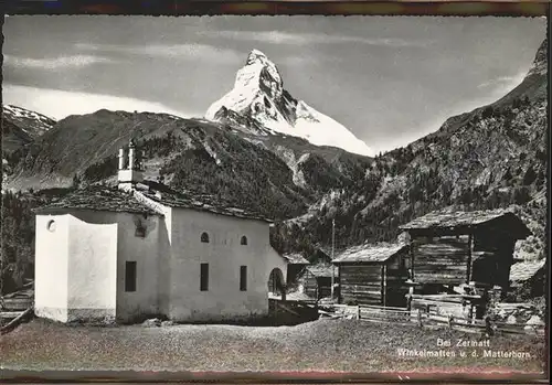 AK / Ansichtskarte Zermatt VS Blick von Winkelmatten bei Zermatt aufs Matterhorn Kat. Zermatt