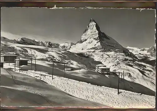AK / Ansichtskarte Zermatt VS Riffelhaus auf Riffelberg mit Matterhorn Kat. Zermatt