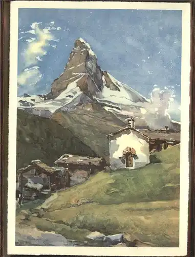 AK / Ansichtskarte Zermatt VS Matterhorn Kuenstlerkarte Kat. Zermatt