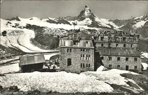 AK / Ansichtskarte Zermatt VS Hotel Gornergrat Theodul Gletscher Matterhorn Kat. Zermatt