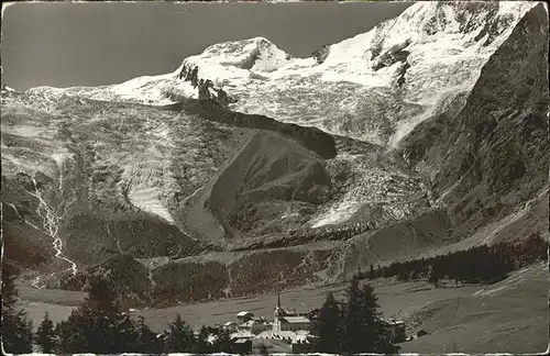 AK / Ansichtskarte Saas Fee Alphubel Feegletscher Kat. Saas Fee