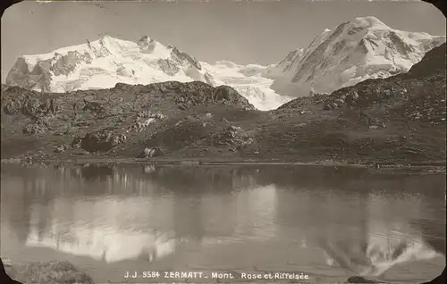 AK / Ansichtskarte Zermatt VS Mont Rose Riffelsee Kat. Zermatt