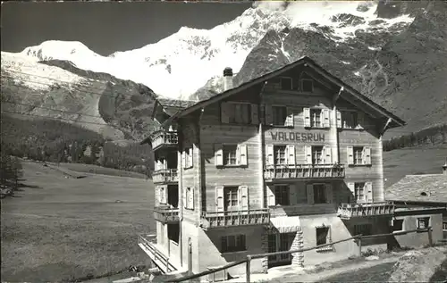 AK / Ansichtskarte Saas Fee Hotel Waldesruh Kat. Saas Fee