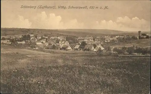 AK / Ansichtskarte Schoemberg Freudenstadt Panorama Luftkurort im Schwarzwald Kat. Seewald