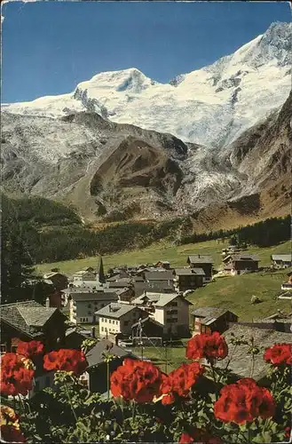 AK / Ansichtskarte Saas Fee Alphubel und Taeschhorn Kat. Saas Fee