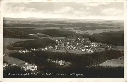 AK / Ansichtskarte Koenigsfeld Schwarzwald Flugaufnahme / Koenigsfeld im Schwarzwald /Schwarzwald-Baar-Kreis LKR