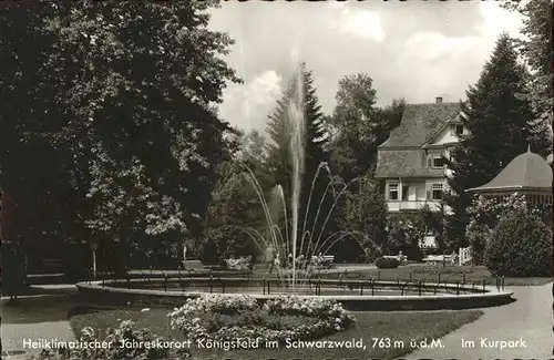 AK / Ansichtskarte Koenigsfeld Schwarzwald Kurpark / Koenigsfeld im Schwarzwald /Schwarzwald-Baar-Kreis LKR