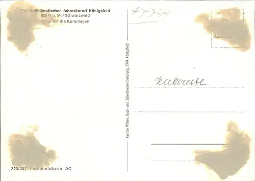 AK / Ansichtskarte Koenigsfeld Schwarzwald Kuranlagen / Koenigsfeld im Schwarzwald /Schwarzwald-Baar-Kreis LKR