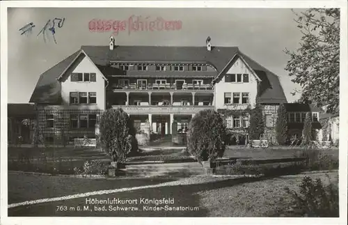 AK / Ansichtskarte Koenigsfeld Schwarzwald Kinder Sanatorium / Koenigsfeld im Schwarzwald /Schwarzwald-Baar-Kreis LKR