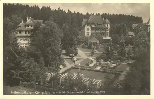 AK / Ansichtskarte Koenigsfeld Schwarzwald Hindenburgplatz / Koenigsfeld im Schwarzwald /Schwarzwald-Baar-Kreis LKR